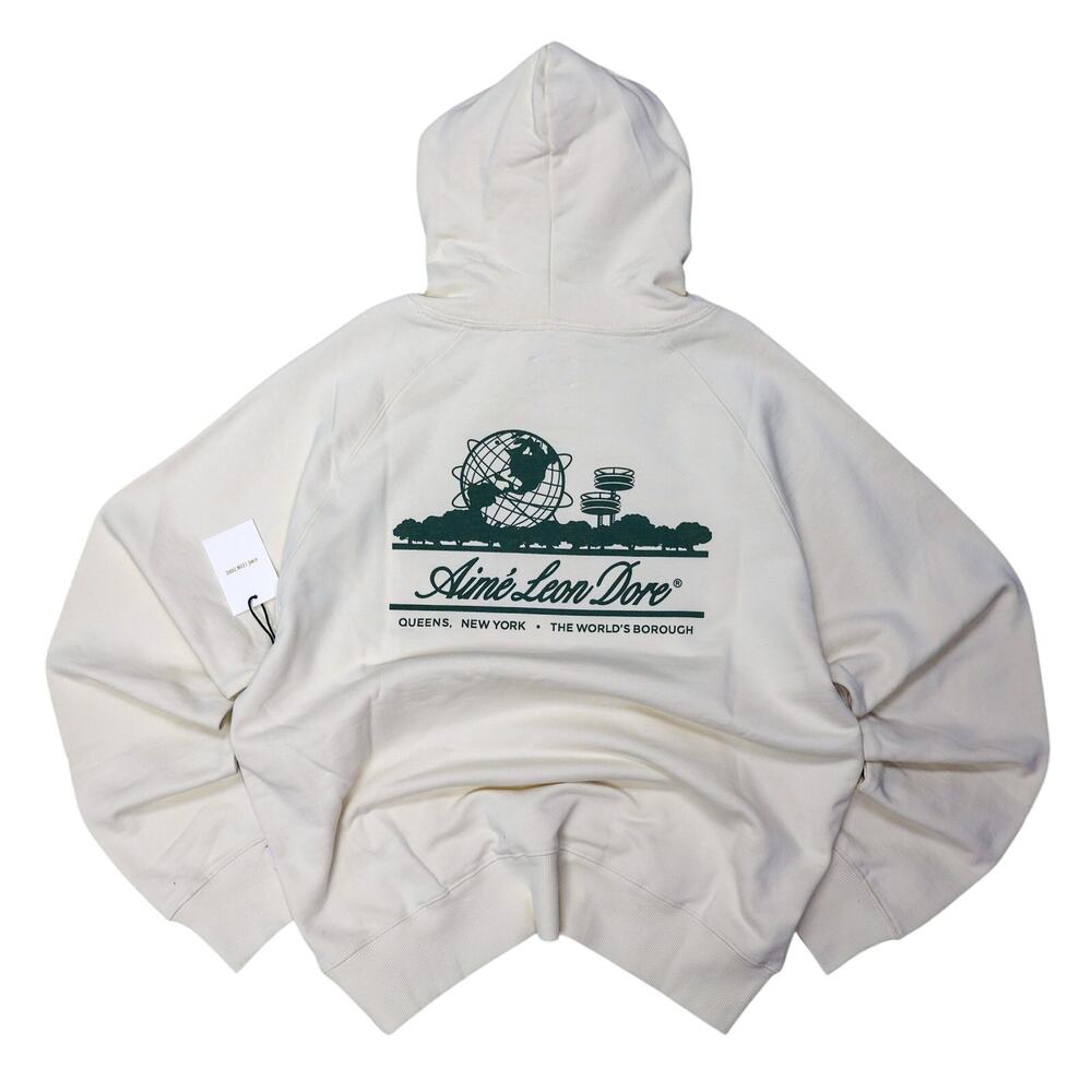 Aimé Leon Dore Unisphere Hoodie Pristine Cream Size L